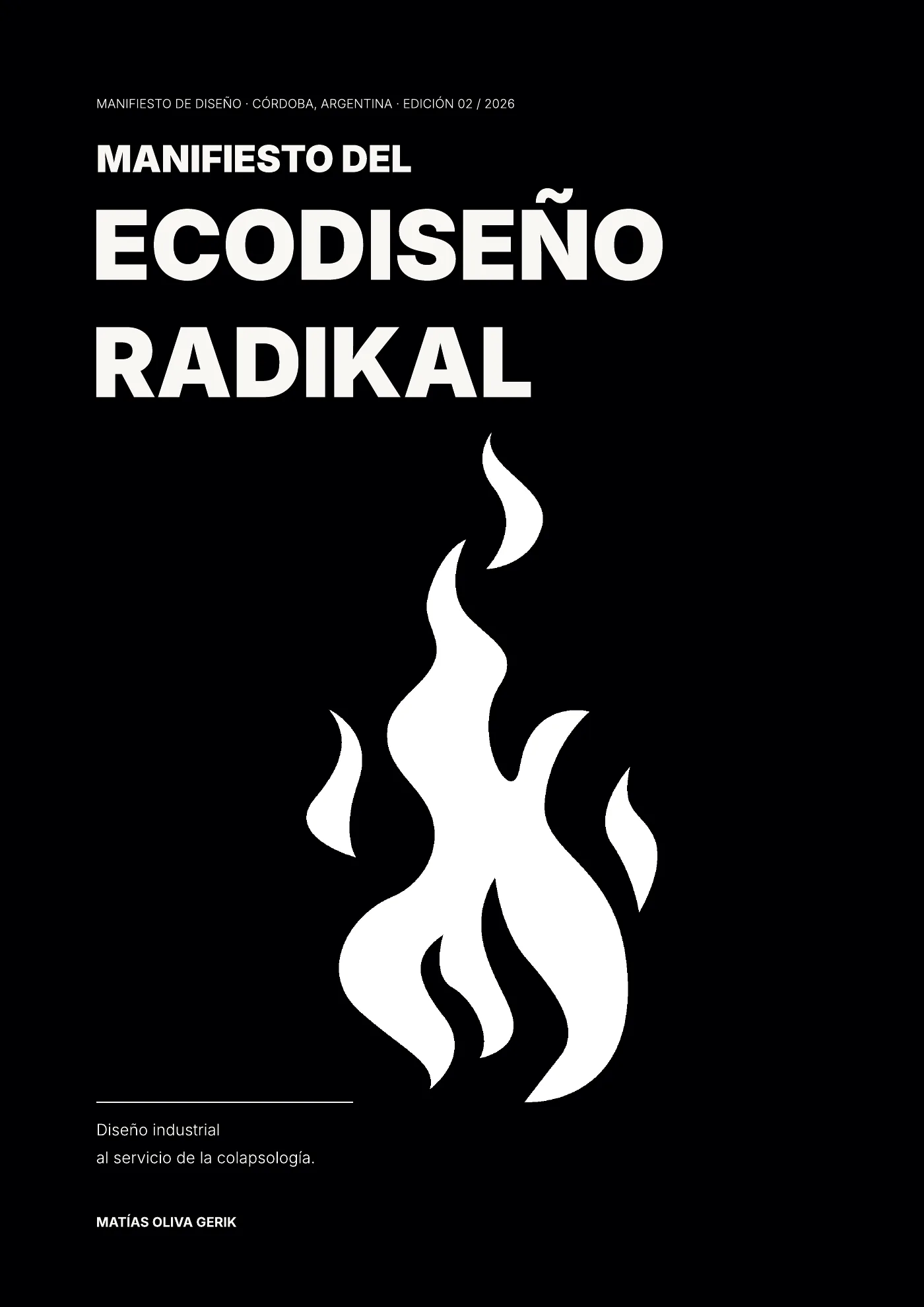 Tapa del Manifiesto del Ecodiseño Radikal